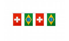 Switzerland - Brazil Friendship Bunting Flags - 5.9 x 8.65 inch
