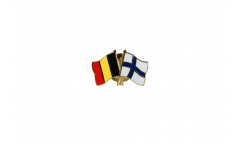 Belgium - Finland Friendship Flag Pin, Badge - 22 mm