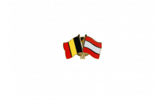 Belgium - Latvia Friendship Flag Pin, Badge - 22 mm