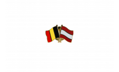 Belgium - Austria Friendship Flag Pin, Badge - 22 mm