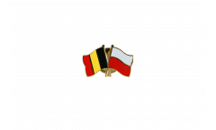 Belgium - Poland Friendship Flag Pin, Badge - 22 mm