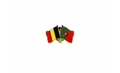 Belgium - Portugal Friendship Flag Pin, Badge - 22 mm