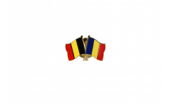 Belgium - Rumania Friendship Flag Pin, Badge - 22 mm