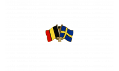 Belgium - Sweden Friendship Flag Pin, Badge - 22 mm