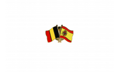 Belgium - Spain Friendship Flag Pin, Badge - 22 mm