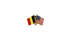 Belgium - USA Friendship Flag Pin, Badge - 22 mm
