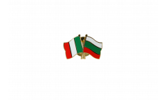 Italy - Bulgaria Friendship Flag Pin, Badge - 22 mm