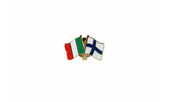 Italy - Finland Friendship Flag Pin, Badge - 22 mm