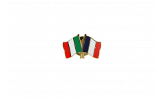 Italy - France Friendship Flag Pin, Badge - 22 mm