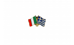 Italy - Greece Friendship Flag Pin, Badge - 22 mm