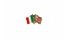Italy - Great Britain Friendship Flag Pin, Badge - 22 mm