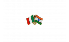 Italy - India Friendship Flag Pin, Badge - 22 mm