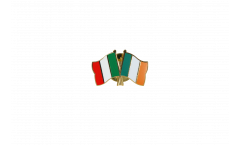 Italy - Ireland Friendship Flag Pin, Badge - 22 mm