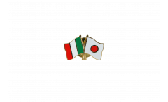 Italy - Japan Friendship Flag Pin, Badge - 22 mm