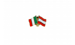 Italy - Latvia Friendship Flag Pin, Badge - 22 mm
