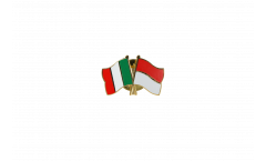 Italy - Monaco Friendship Flag Pin, Badge - 22 mm