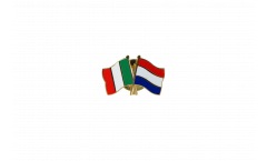 Italy - Netherlands Friendship Flag Pin, Badge - 22 mm