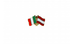 Italy - Austria Friendship Flag Pin, Badge - 22 mm