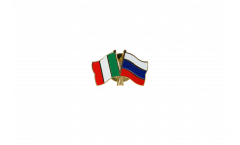 Italy - Russia Friendship Flag Pin, Badge - 22 mm