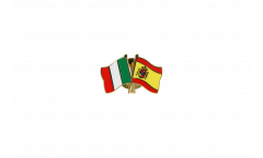 Italy - Spain Friendship Flag Pin, Badge - 22 mm