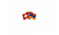 Switzerland - Armenia Friendship Flag Pin, Badge - 22 mm