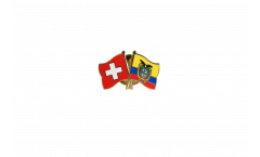 Switzerland - Ecuador Friendship Flag Pin, Badge - 22 mm
