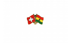 Switzerland - Ghana Friendship Flag Pin, Badge - 22 mm
