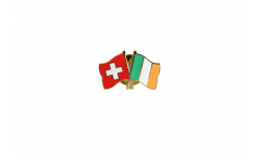 Switzerland - Ireland Friendship Flag Pin, Badge - 22 mm