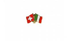 Switzerland - Italy Friendship Flag Pin, Badge - 22 mm