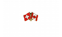 Switzerland - Canada Friendship Flag Pin, Badge - 22 mm