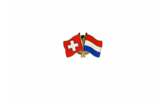 Switzerland - Netherlands Friendship Flag Pin, Badge - 22 mm