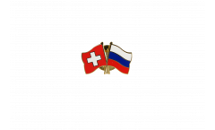 Switzerland - Russia Friendship Flag Pin, Badge - 22 mm
