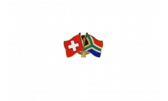 Switzerland - South Africa Friendship Flag Pin, Badge - 22 mm