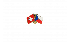 Switzerland - Czech Republic Friendship Flag Pin, Badge - 22 mm