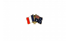 France - Australia Friendship Flag Pin, Badge - 22 mm