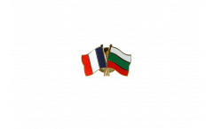 France - Bulgaria Friendship Flag Pin, Badge - 22 mm