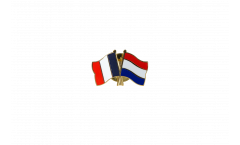 France - Netherlands Friendship Flag Pin, Badge - 22 mm