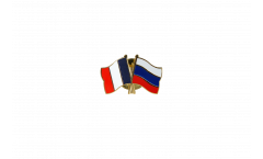 France - Russia Friendship Flag Pin, Badge - 22 mm