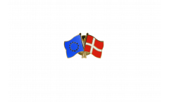 Europe - Denmark Friendship Flag Pin, Badge - 22 mm