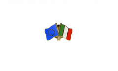 Europe - Italy Friendship Flag Pin, Badge - 22 mm