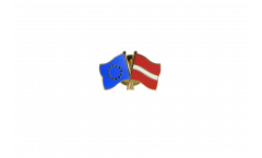 Europe - Latvia Friendship Flag Pin, Badge - 22 mm