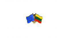 Europe - Lithuania Friendship Flag Pin, Badge - 22 mm