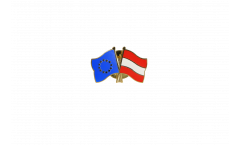 Europe - Austria Friendship Flag Pin, Badge - 22 mm