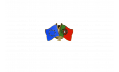 Europe - Portugal Friendship Flag Pin, Badge - 22 mm