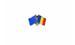 Europe - Rumania Friendship Flag Pin, Badge - 22 mm