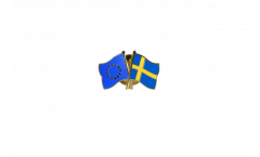 Europe - Sweden Friendship Flag Pin, Badge - 22 mm