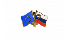 Europe - Slovenia Friendship Flag Pin, Badge - 22 mm