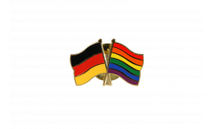 Germany - Rainbow Friendship Flag Pin, Badge - 22 mm