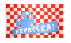 Fan Croatia HRVATSKA! Flag for balcony - 3 x 5 ft.