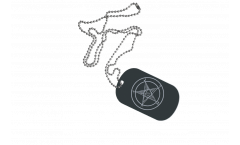 Baphomet Church of Satan Dog Tag - 1.18 x 1.96 inch